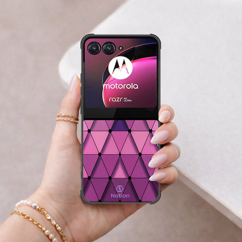 Motorola Razr 40 Ultra Cover - ONation Pyramid Series - HQ Premium Shine Durable Shatterproof Case