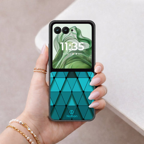 Motorola Razr 50 Cover - ONation Pyramid Series - HQ Premium Shine Durable Shatterproof Case