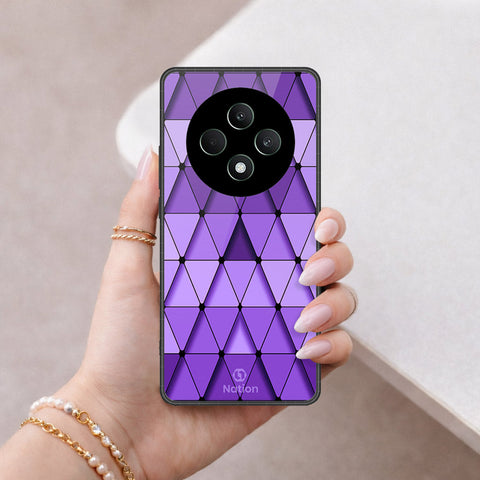 Oppo Reno 12F Cover - ONation Pyramid Series - HQ Premium Shine Durable Shatterproof Case