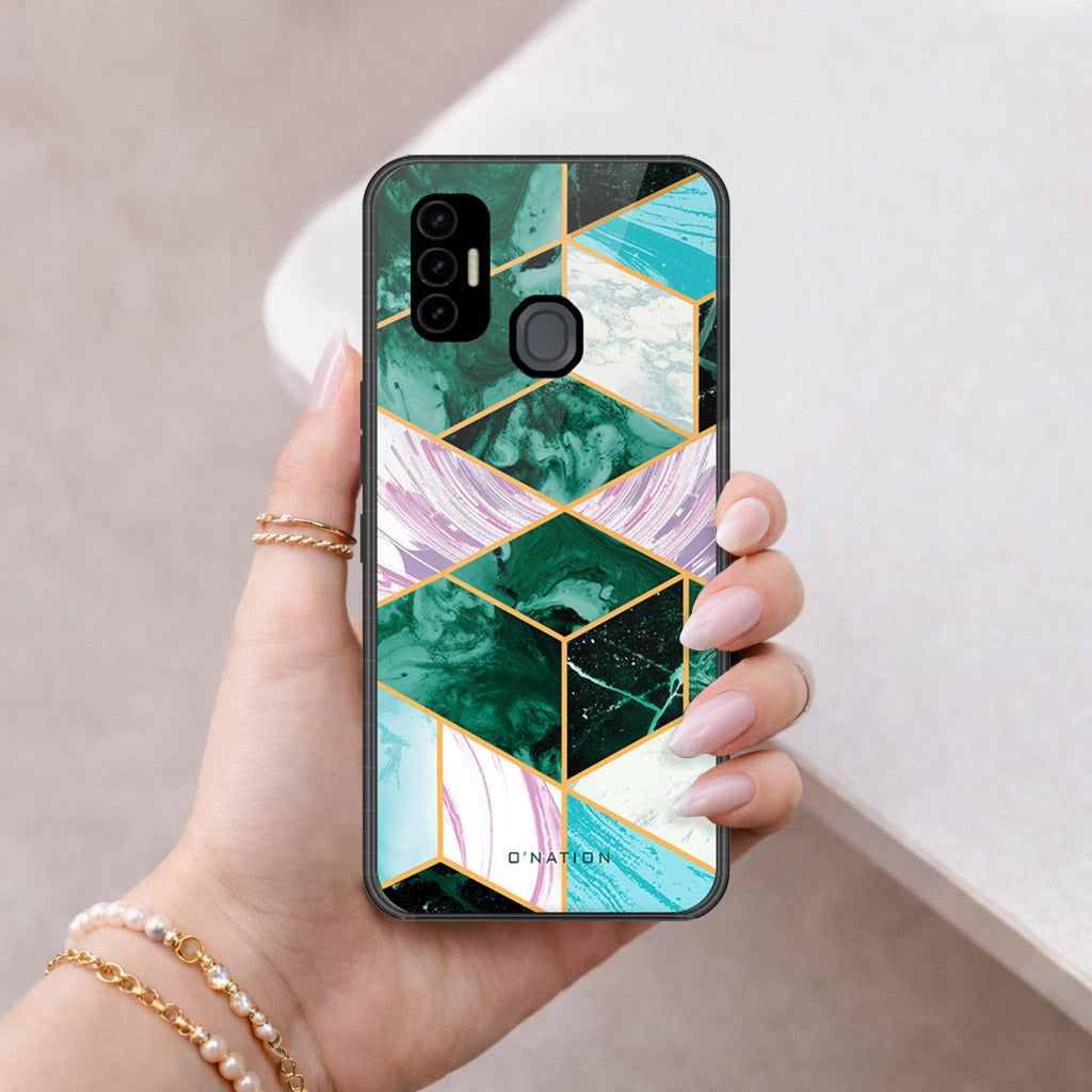 Tecno Spark 7 Cover - O'Nation Shades of Marble Series - HQ Premium Shine Durable Shatterproof Case