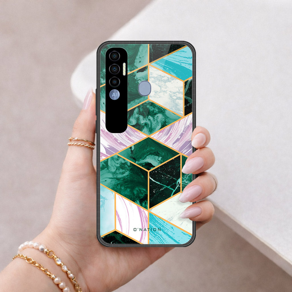 Tecno Spark 7 Pro Cover - O'Nation Shades of Marble Series - HQ Premium Shine Durable Shatterproof Case