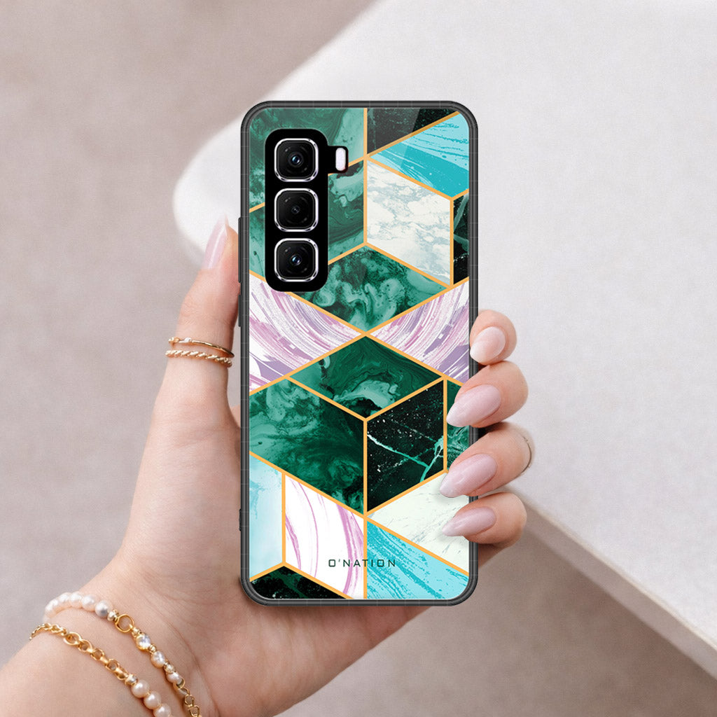 Infinix Hot 50 4G Cover - O'Nation Shades of Marble Series - HQ Premium Shine Durable Shatterproof Case