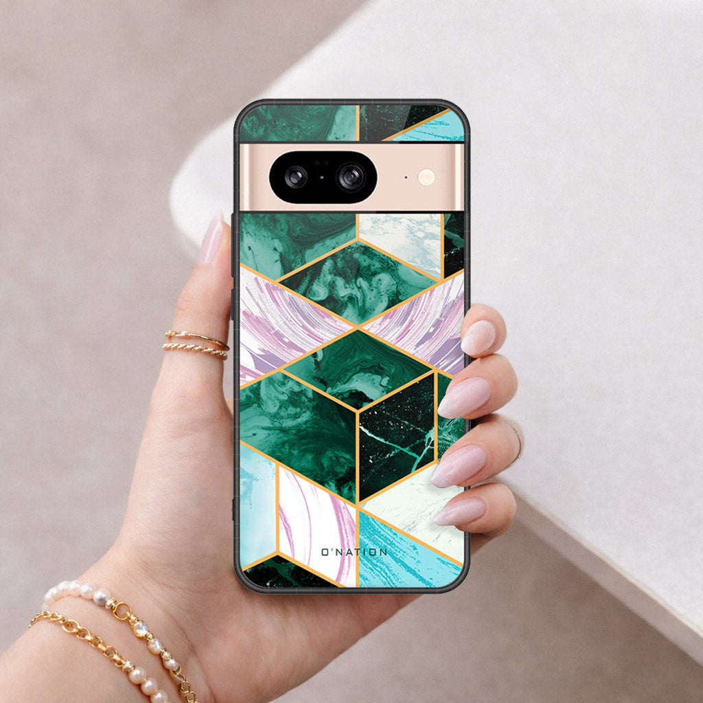 Google Pixel 8 Cover - O'Nation Shades of Marble Series - HQ Premium Shine Durable Shatterproof Case