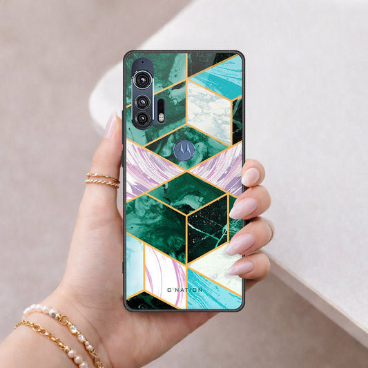 Motorola Edge Plus 2020 Cover - O'Nation Shades of Marble Series - HQ Premium Shine Durable Shatterproof Case