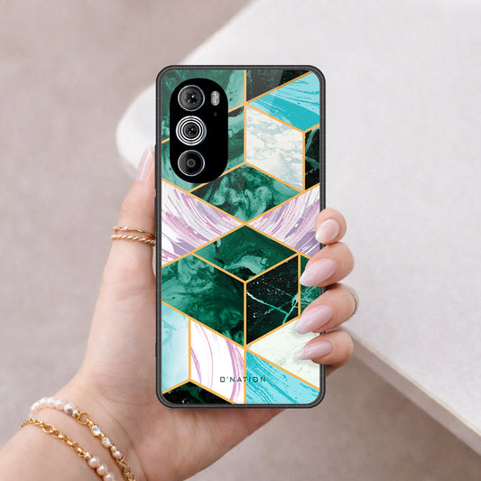 Motorola Edge 30 Pro Cover - O'Nation Shades of Marble Series - HQ Premium Shine Durable Shatterproof Case
