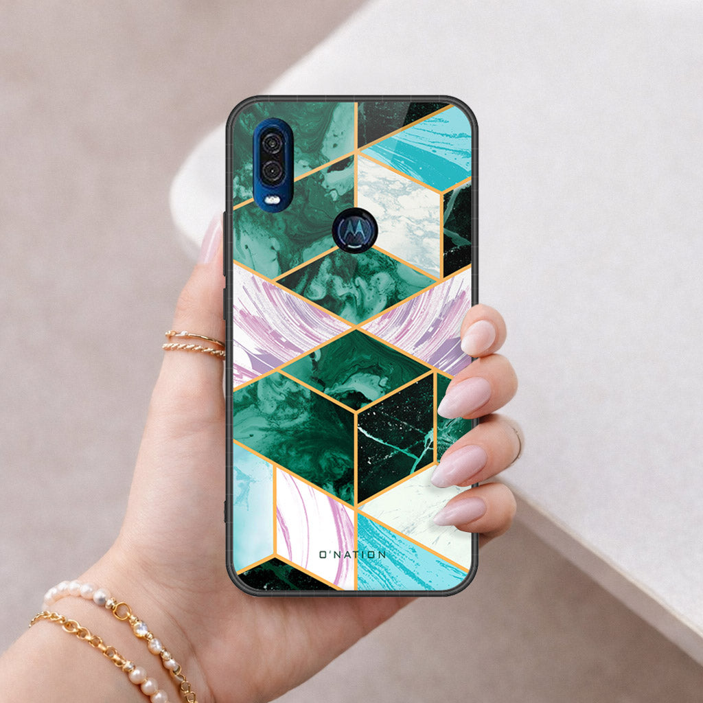 Motorola One Vision Cover - O'Nation Shades of Marble Series - HQ Premium Shine Durable Shatterproof Case