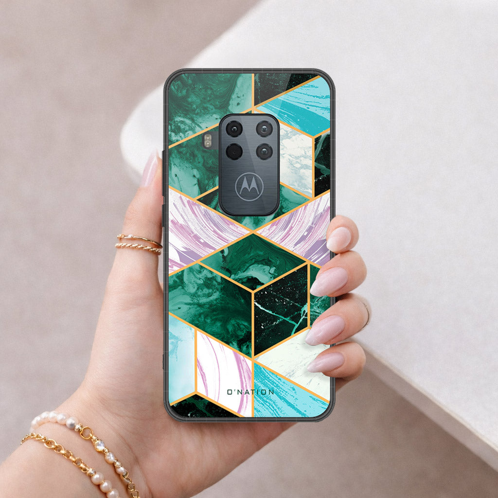 Motorola One Zoom Cover - O'Nation Shades of Marble Series - HQ Premium Shine Durable Shatterproof Case