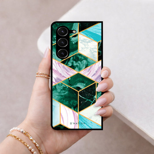 Samsung Galaxy Z Fold 5 5G Cover - O'Nation Shades of Marble Series - HQ Premium Shine Durable Shatterproof Case