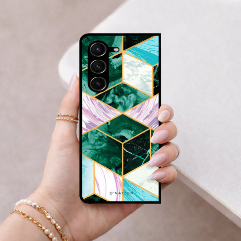 Samsung Galaxy Z Fold 5 5G Cover - O'Nation Shades of Marble Series - HQ Premium Shine Durable Shatterproof Case