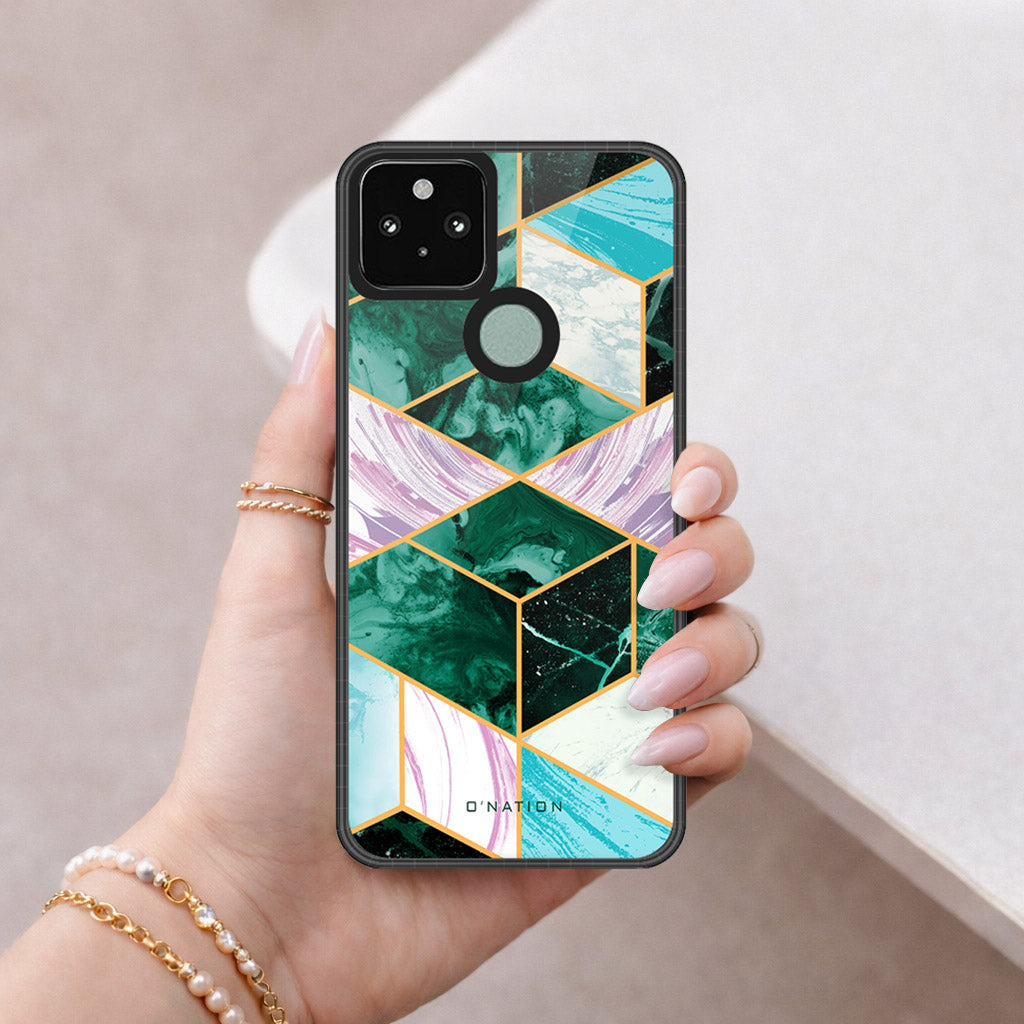Google Pixel 5 XL Cover - O'Nation Shades of Marble Series - HQ Premium Shine Durable Shatterproof Case