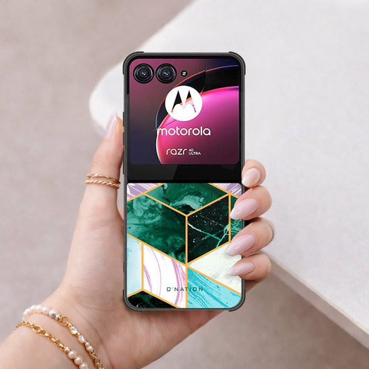 Motorola Razr 40 Ultra Cover - O'Nation Shades of Marble Series - HQ Premium Shine Durable Shatterproof Case