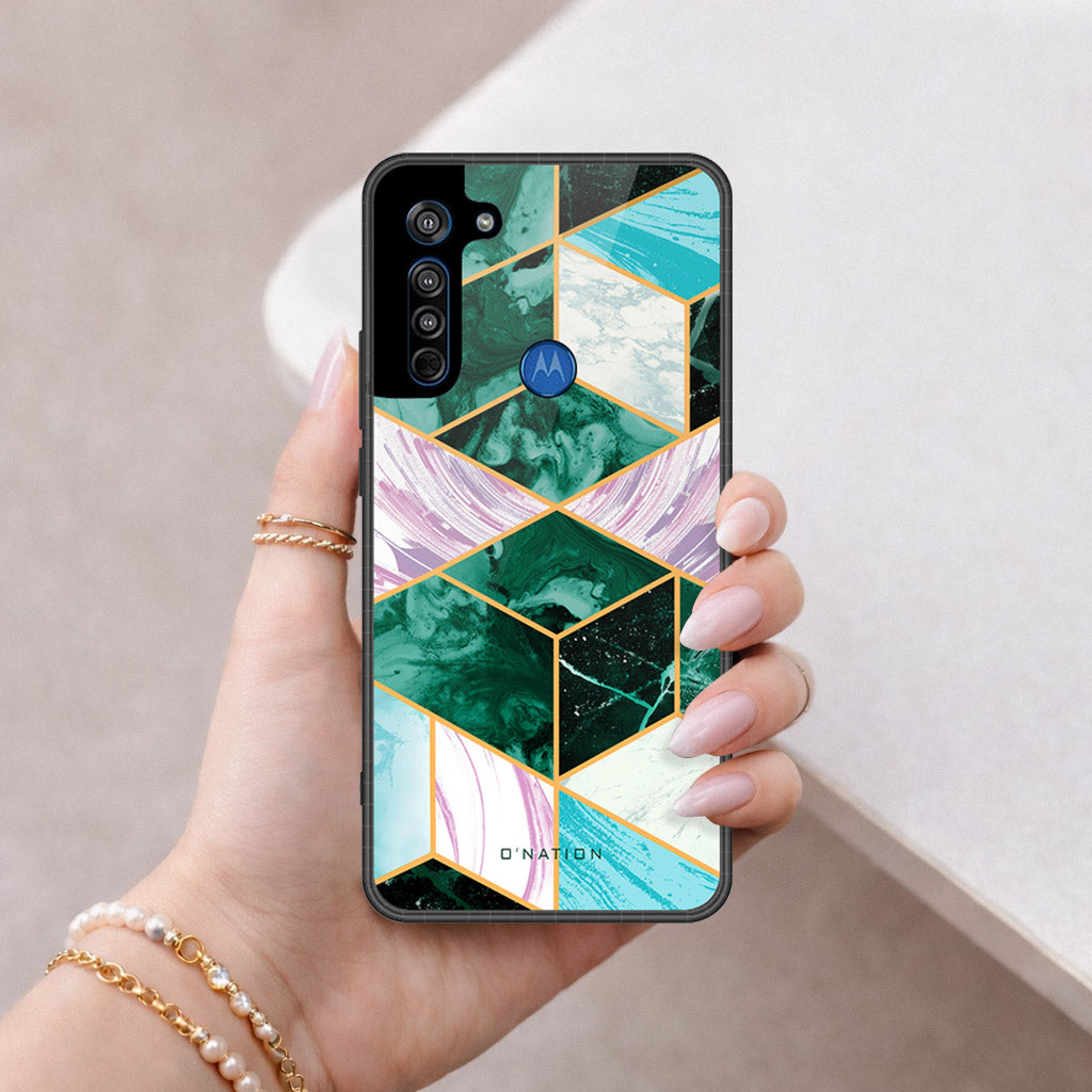 Motorola Moto G8 Cover - O'Nation Shades of Marble Series - HQ Premium Shine Durable Shatterproof Case