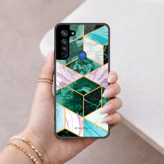 Motorola Moto G8 Cover - O'Nation Shades of Marble Series - HQ Premium Shine Durable Shatterproof Case