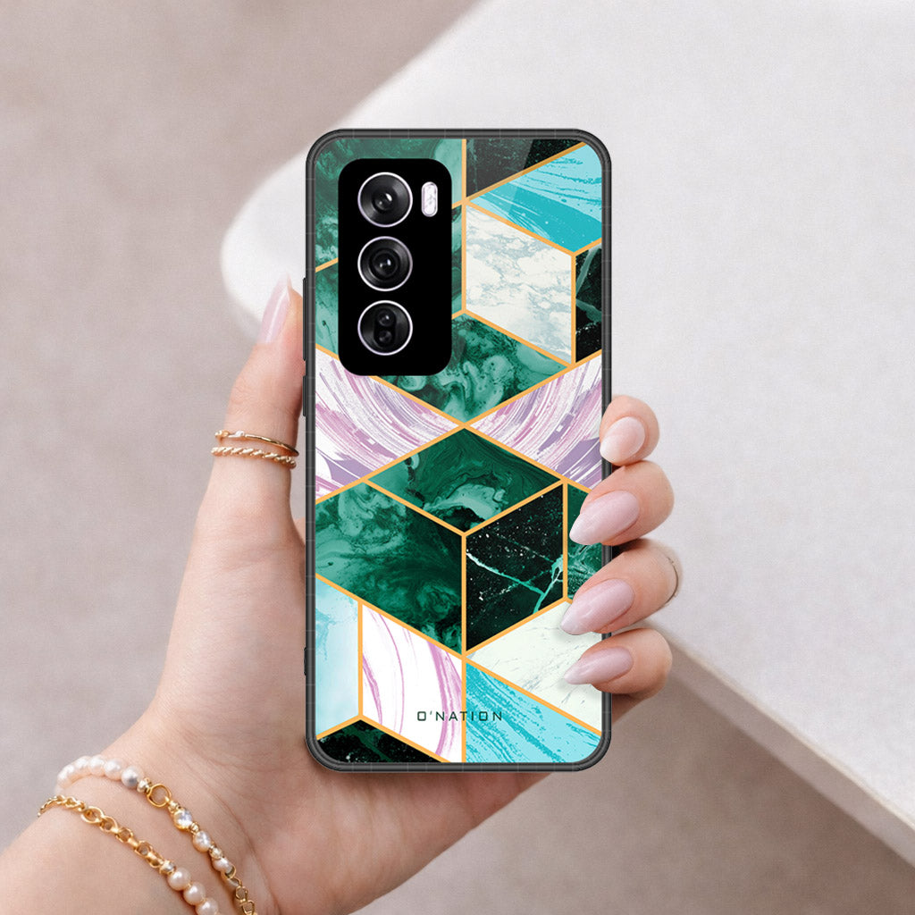 Oppo Reno 12 Pro Cover - O'Nation Shades of Marble Series - HQ Premium Shine Durable Shatterproof Case