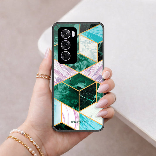 Oppo Reno 12 Pro Cover - O'Nation Shades of Marble Series - HQ Premium Shine Durable Shatterproof Case