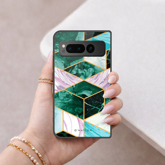 Google Pixel Fold Cover - O'Nation Shades of Marble Series - HQ Premium Shine Durable Shatterproof Case