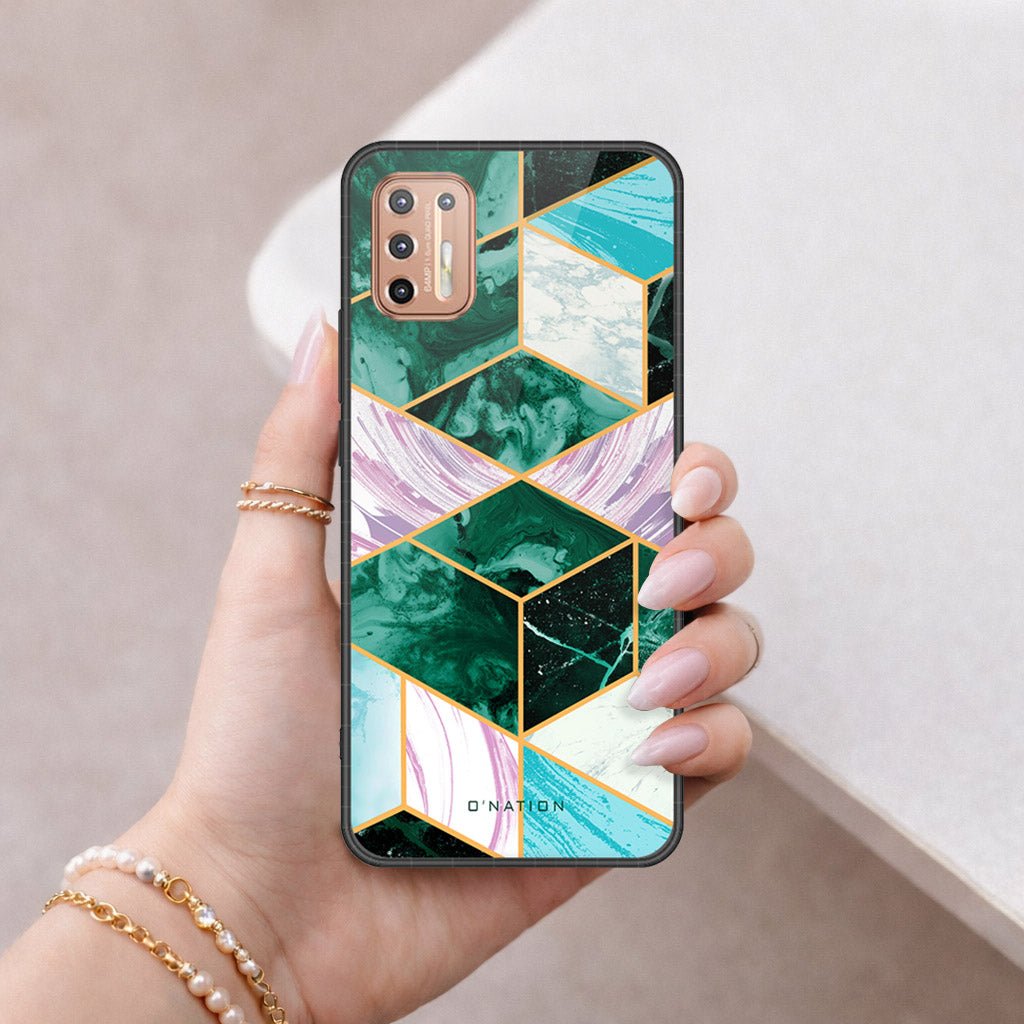 Motorola Moto G9 Plus Cover - O'Nation Shades of Marble Series - HQ Premium Shine Durable Shatterproof Case