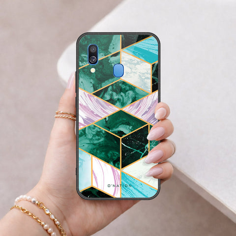 Samsung Galaxy A40 Cover - O'Nation Shades of Marble Series - HQ Premium Shine Durable Shatterproof Case