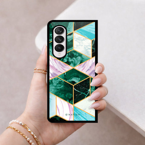 Samsung Galaxy Z Fold 4 5G Cover - O'Nation Shades of Marble Series - HQ Premium Shine Durable Shatterproof Case