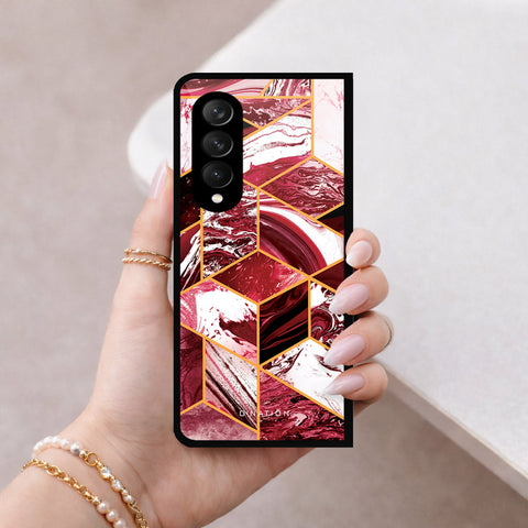 Samsung Galaxy Z Fold 3 5G Cover - O'Nation Shades of Marble Series - HQ Premium Shine Durable Shatterproof Case