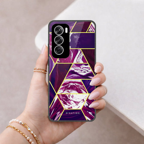 Oppo Reno 12 Cover - O'Nation Shades of Marble Series - HQ Premium Shine Durable Shatterproof Case