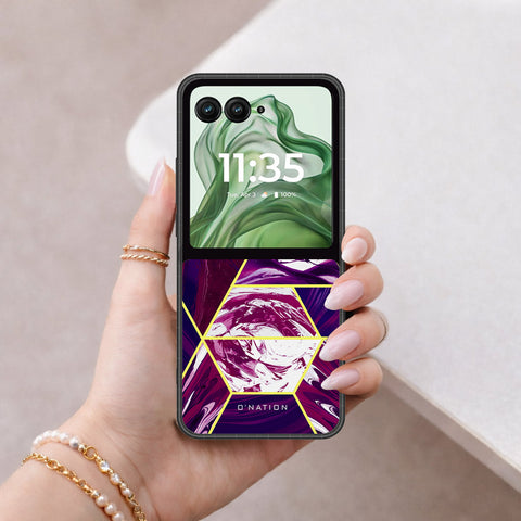 Motorola Razr Plus 2024 Cover - O'Nation Shades of Marble Series - HQ Premium Shine Durable Shatterproof Case