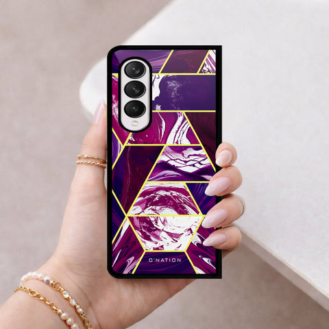 Samsung Galaxy Z Fold 4 5G Cover - O'Nation Shades of Marble Series - HQ Premium Shine Durable Shatterproof Case