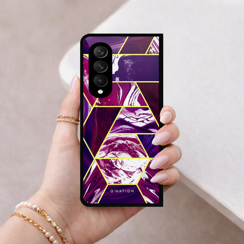Samsung Galaxy Z Fold 3 5G Cover - O'Nation Shades of Marble Series - HQ Premium Shine Durable Shatterproof Case