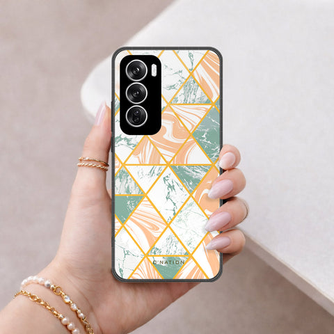 Oppo Reno 12 Cover - O'Nation Shades of Marble Series - HQ Premium Shine Durable Shatterproof Case