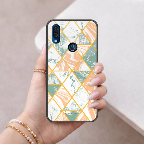 Motorola One Vision Cover - O'Nation Shades of Marble Series - HQ Premium Shine Durable Shatterproof Case
