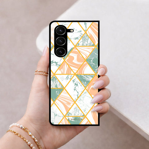Samsung Galaxy Z Fold 5 5G Cover - O'Nation Shades of Marble Series - HQ Premium Shine Durable Shatterproof Case