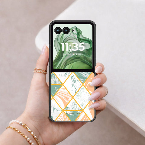 Motorola Razr Plus 2024 Cover - O'Nation Shades of Marble Series - HQ Premium Shine Durable Shatterproof Case