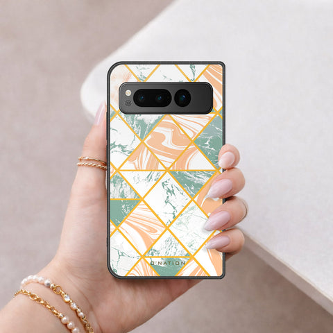 Google Pixel Fold Cover - O'Nation Shades of Marble Series - HQ Premium Shine Durable Shatterproof Case