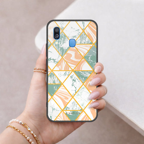 Samsung Galaxy A40 Cover - O'Nation Shades of Marble Series - HQ Premium Shine Durable Shatterproof Case