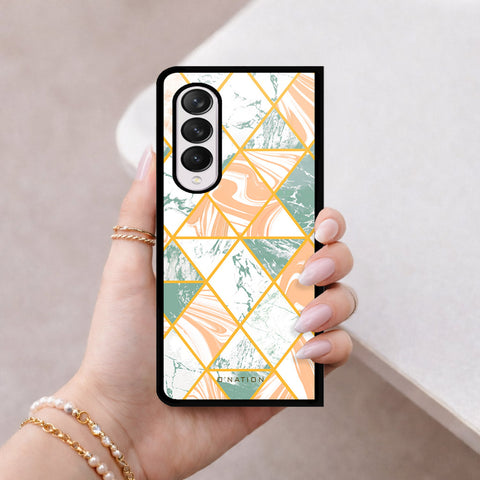 Samsung Galaxy Z Fold 4 5G Cover - O'Nation Shades of Marble Series - HQ Premium Shine Durable Shatterproof Case