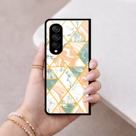 Samsung Galaxy Z Fold 3 5G Cover - O'Nation Shades of Marble Series - HQ Premium Shine Durable Shatterproof Case