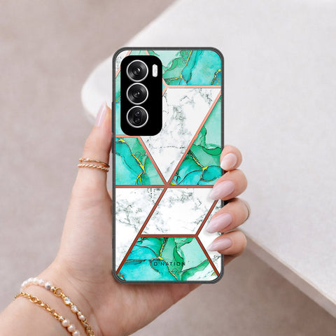 Oppo Reno 12 Cover - O'Nation Shades of Marble Series - HQ Premium Shine Durable Shatterproof Case