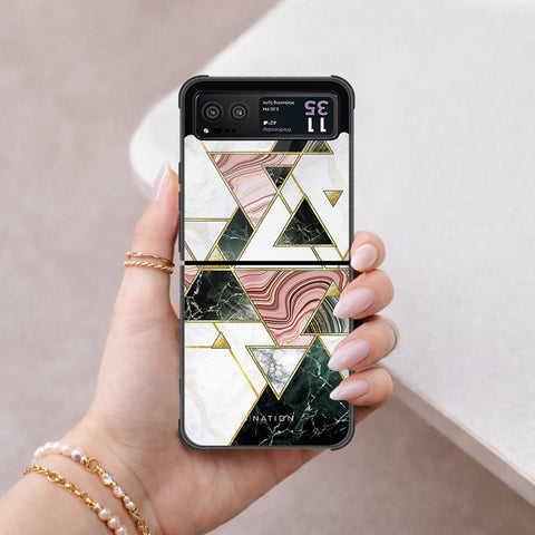 Motorola Razr 40 Cover - O'Nation Shades of Marble Series - HQ Premium Shine Durable Shatterproof Case