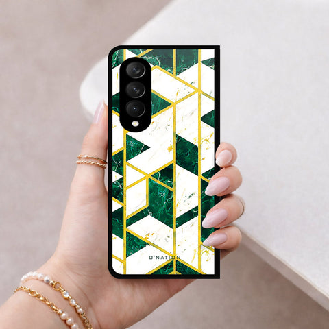 Samsung Galaxy Z Fold 3 5G Cover - O'Nation Shades of Marble Series - HQ Premium Shine Durable Shatterproof Case