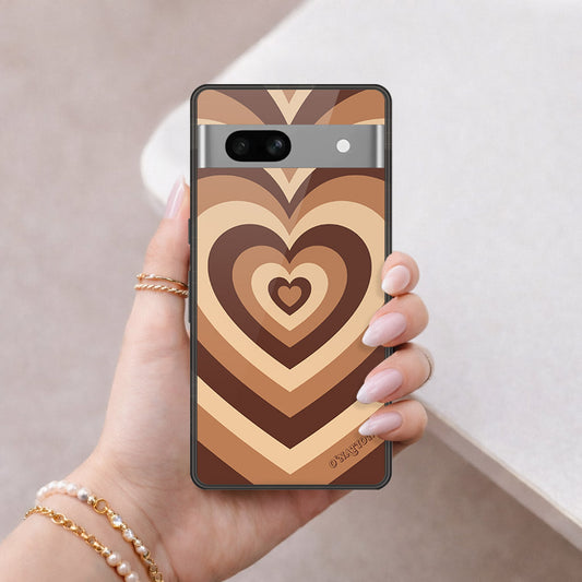 Google Pixel 7a Cover - O'Nation Heartbeat Series - HQ Ultra Shine Premium Infinity Glass Soft Silicon Borders Case