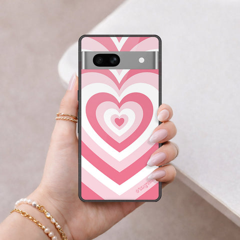 Google Pixel 7a Cover - O'Nation Heartbeat Series - HQ Ultra Shine Premium Infinity Glass Soft Silicon Borders Case
