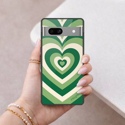 Google Pixel 7a Cover - O'Nation Heartbeat Series - HQ Ultra Shine Premium Infinity Glass Soft Silicon Borders Case