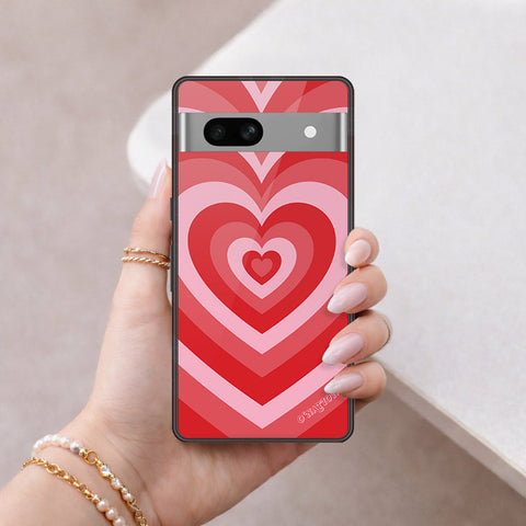 Google Pixel 7a Cover - O'Nation Heartbeat Series - HQ Ultra Shine Premium Infinity Glass Soft Silicon Borders Case