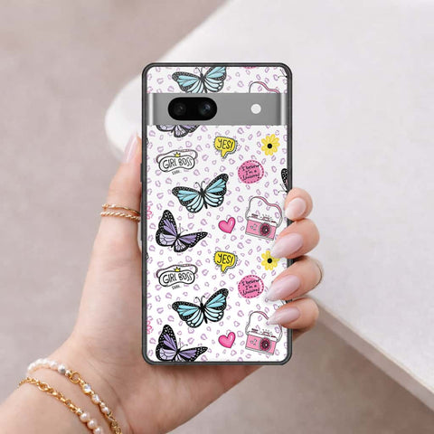 Google Pixel 7a Cover - Vanilla Dream Series - HQ Ultra Shine Premium Infinity Glass Soft Silicon Borders Case