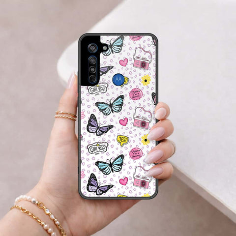 Motorola Moto G8 Cover - Vanilla Dream Series - HQ Premium Shine Durable Shatterproof Case