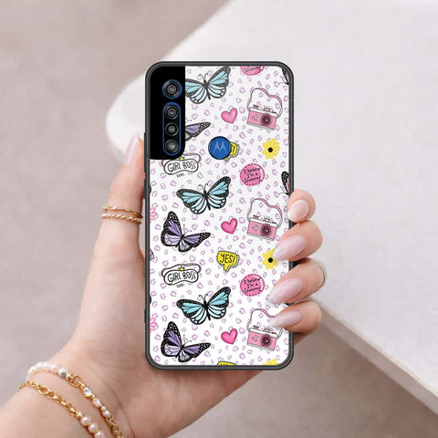 Motorola One Macro Cover - Vanilla Dream Series - HQ Premium Shine Durable Shatterproof Case
