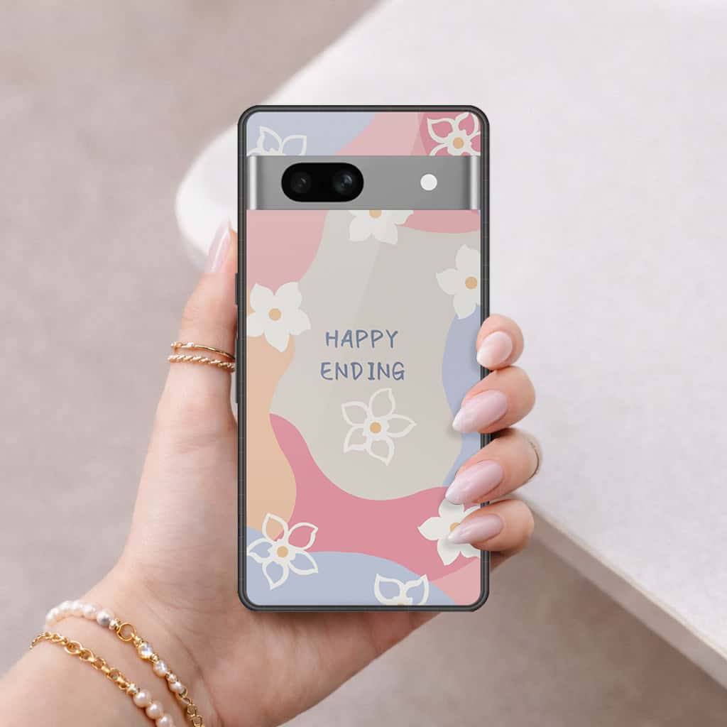 Google Pixel 7a Cover - Happy Series - HQ Ultra Shine Premium Infinity Glass Soft Silicon Borders Case
