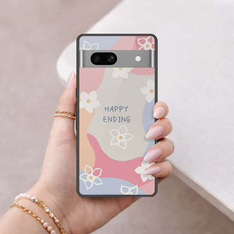 Google Pixel 7a Cover - Happy Series - HQ Ultra Shine Premium Infinity Glass Soft Silicon Borders Case