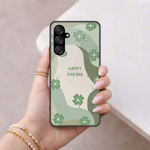 Samsung Galaxy A37 Cover - Happy Series - HQ Ultra Shine Premium Infinity Glass Soft Silicon Borders Case