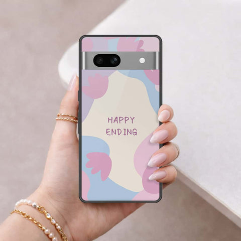 Google Pixel 7a Cover - Happy Series - HQ Ultra Shine Premium Infinity Glass Soft Silicon Borders Case